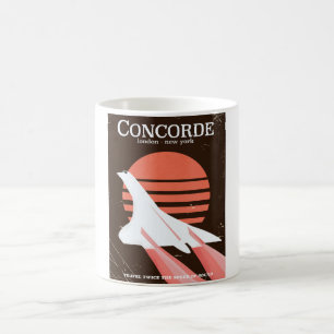 Concorde vintage vluchtreisposter koffiemok
