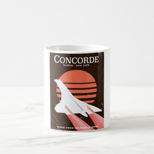 Concorde vintage vluchtreisposter koffiemok (Center)