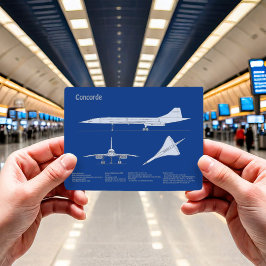 Concorde - Vliegtuigblauwdruk Tekenplannen ABD Briefkaart