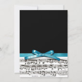 Concours de musique en noir et blanc invitations (Dos)