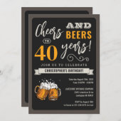 Concours et bières modernes Invitation 40e anniver (Devant / Derrière)