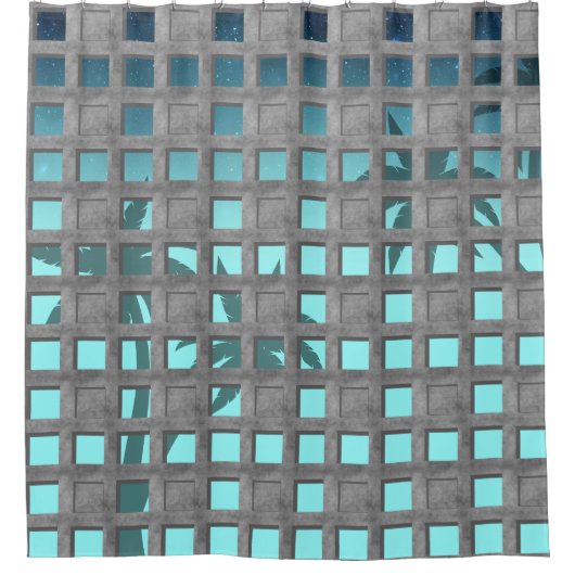 Concourse Breeze Blocks Douchegordijn (Voorkant)