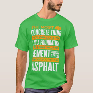 Concrete afwerking van betonmixer t-shirt