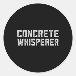 Concrete Arbeider van de Bouw Pun Ronde Sticker