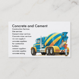 Concrete/cementmixer Construction Visitekaartje