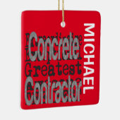 Concrete contractant, extraordinaire AANGEPASTE Keramisch Ornament (Rechts)