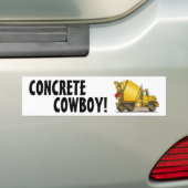 Concrete Cowboy Concrete Truck Bumpersticker (Op auto)