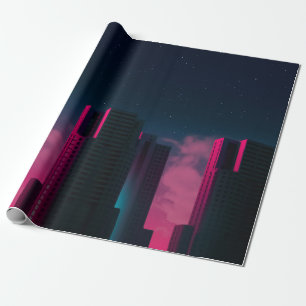 CONCRETE GEBOUWEN NAAR WITTE KLEUREN CADEAUPAPIER