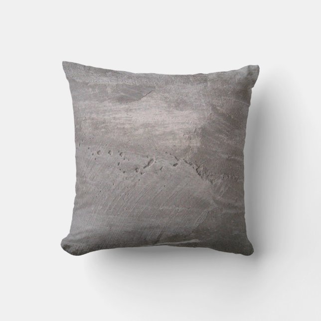 Concrete grey gray wall plaster kussen (Voorkant)
