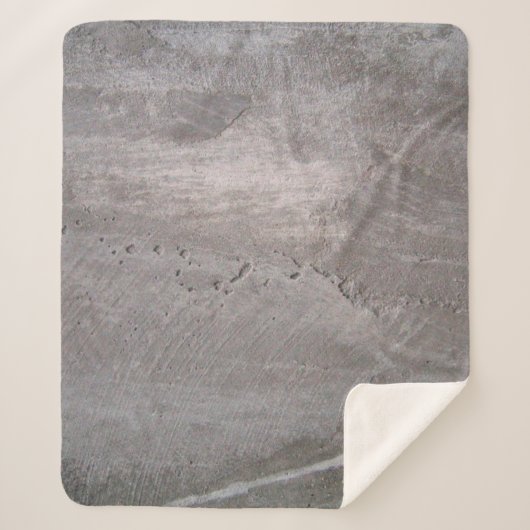 Concrete grey gray wall plaster sherpa deken (Voorkant)