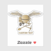 Concrete mixer beige sticker (Vel)