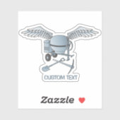 Concrete mixer Blue-Grey Sticker (Vel)