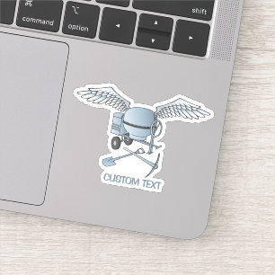 Concrete mixer Blue-Grey Sticker