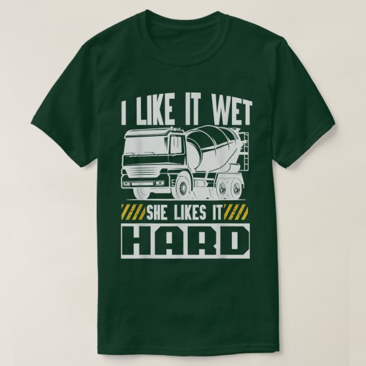 Concrete Mixer For Truck Driver - Wet 198 T-shirt (Design voorkant)
