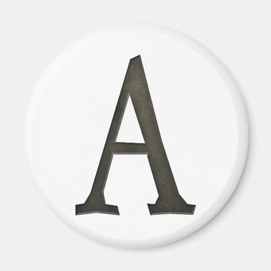 Concrete Monogram letter A Magneet (Voorkant)