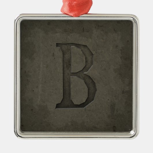 Concrete monogram letter B Metalen Ornament (Voorkant)