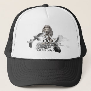 Concrete Oerwoud B&W Trucker Hat Trucker Pet