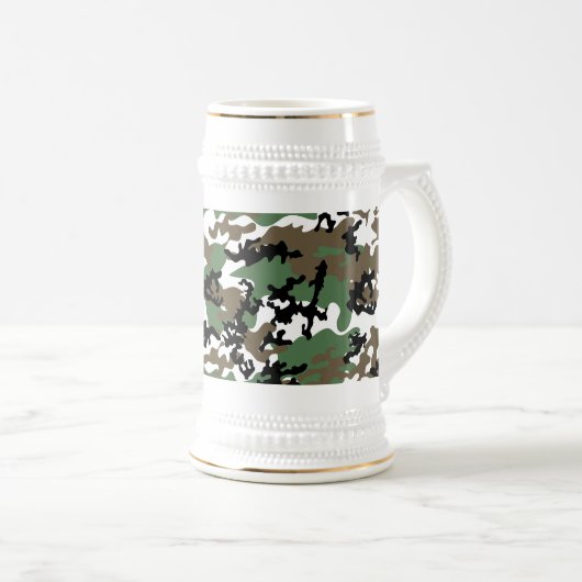 Concrete Oerwoud Camo Beer Stein Bierpul (Voorkant rechts)