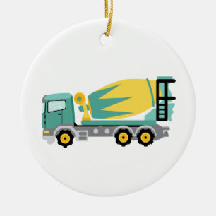 Concrete vrachtwagen keramisch ornament