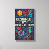 Conçu par distraction | Toile à rayures numériques (Recto)