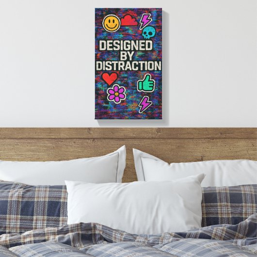 Conçu par distraction | Toile à rayures numériques (Insitu(Chambre))