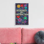 Conçu par distraction | Toile à rayures numériques (Insitu(Salon))