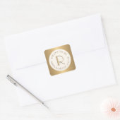 Conçu pour être Étiquette Mini Monogramme avec dat (Enveloppe)
