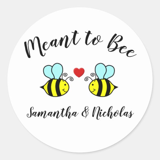 Conçu pour l'abeille - Sticker circulaire (Devant)