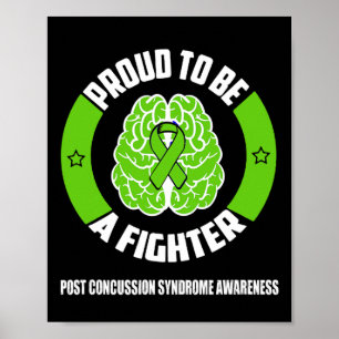 Concussie syndroom bewustzijn trots om een vechter poster