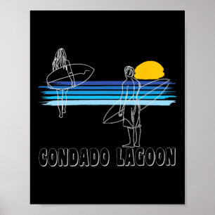 Condado Lagune Surfstrand Surf Jonge Meid Poster