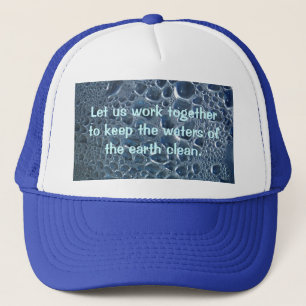 Condensatie van waterflesjes trucker pet