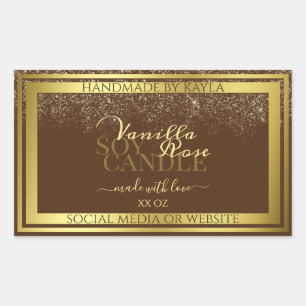 Conditionnement Brown de produits Étiquettes Gold