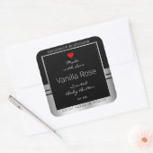 Conditionnement moderne Étiquette Noir et Argent (Enveloppe)