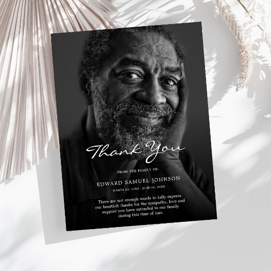 Condoleance Dank Je Wel Aangepaste Funeral Foto Briefkaart