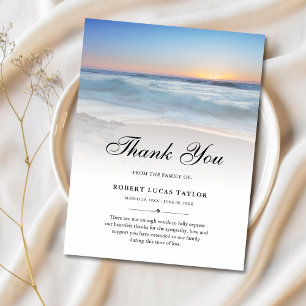 Condoleance Dank Je Wel Strand Oceaan Begrafenis Briefkaart