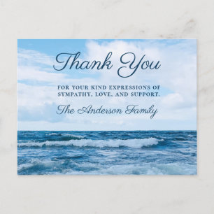 Condoleance Dank U Herdenkingsfoto Strand Ansichtk Briefkaart