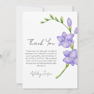 Condoleance Freesia Foto Rouw Kaart Bedankt