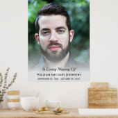 Condoleance Rou Funeral Herdenking Aangepaste Foto Poster (Keuken)