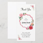 Condoleance rouwkaart met dankbetuiging bedankkaart (Voorkant / Achterkant)