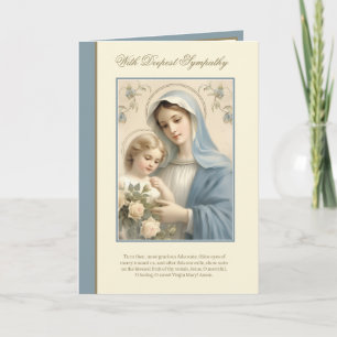 Condoleance Sympathie Maagd Maria Jezus Kaart