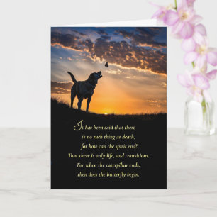 Condoleance Verlies van Hond met Spirituele Boodsc Kaart
