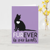 Condoleance voor de kat | Furever in ons hart Kaart (Gele Bloem)