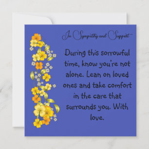 Condoleancekaart 'Met medeleven en steun' Kaart