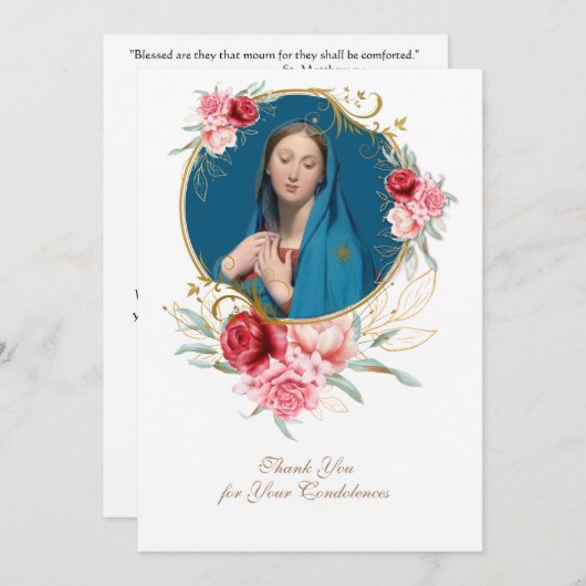 condoleances bedankkaart (Voorkant / Achterkant)