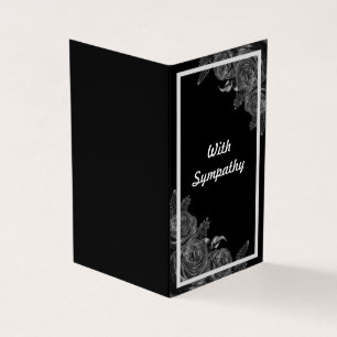 condoléances de sympathie noire florale