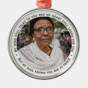 Condoleances Foto Memorial Herdenking Aandenken Aa Metalen Ornament