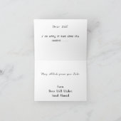 condoléances islamiques Carte du Coran (Intérieur)