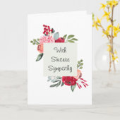 Condoléances pour votre carte de perte (Fleur jaune)