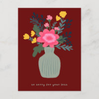 Condoleances Sorry voor het verlies Vaas van Bloem