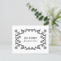 CONDOLEANCES Sorry voor uw verlies Roos Lijst Goth